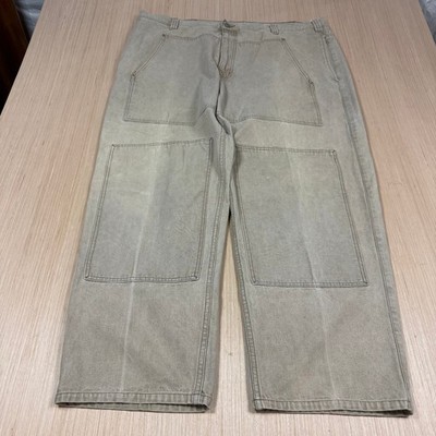 y2k Vintage Sean John Wide Leg Jeans Double Front Baggy Skater Cyber Goth 46x30