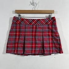 VTG Y2K Abercrombie Fitch Plaid Pleated Micro Mini Skirt 0 Schoolgirl Tartan