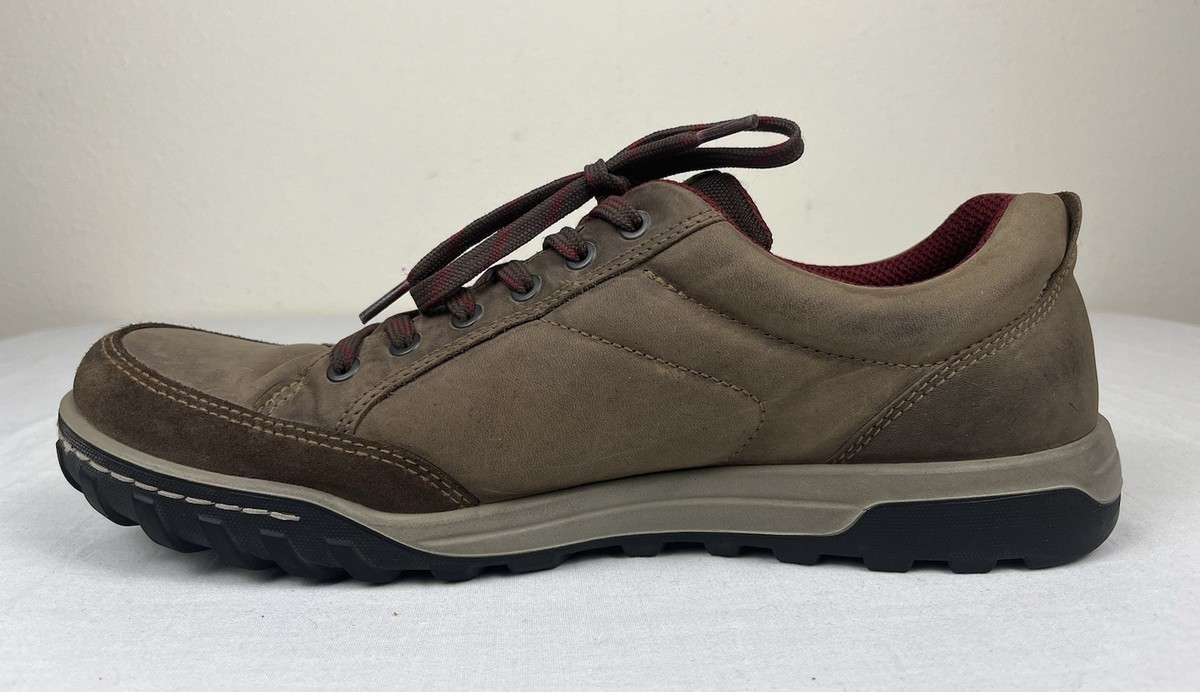 Ecco Receptor Technology Walking Hiking Brown Leather Shoes 