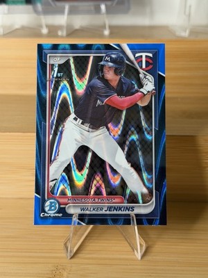 2024 Bowman - Chrome Prospects Walker Jenkins #BCP-43 Blue RayWave Refractor...