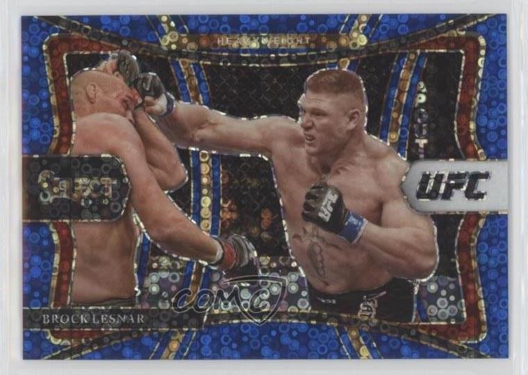 2021 Panini Select UFC Premier Level Blue Disco Prizm 53/99 Brock Lesnar z4k