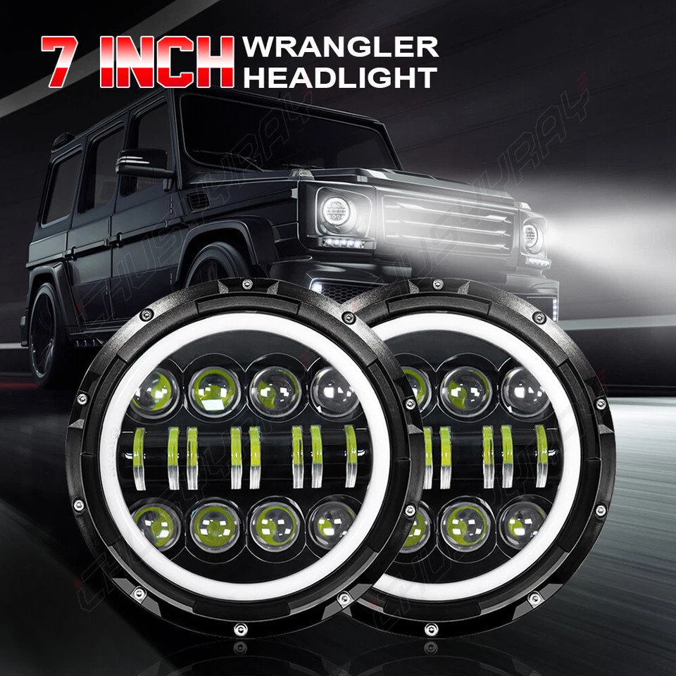 Faros LED redondos de 7 pulgadas Hi/Lo H4 Fit Mercedes Benz 240D 300D 220D 300TD 280 Foto 2 de 4