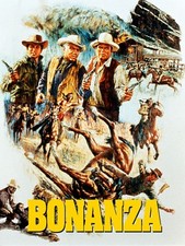 BONANZA TV WESTERN (Brush Stroke) POSTER 24 X 18 INCH AWESOME! Lorne Greene,