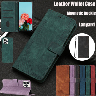For iPhone 17e 17 16 15 14 13 12 Pro Max Magnetic Leather Wallet Case Flip Cover