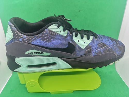 Nike Air Max 90 Premium 700157_403Running Shoe Men Sz 13 Hyper Cobalt/Green Glow - Picture 9 of 21