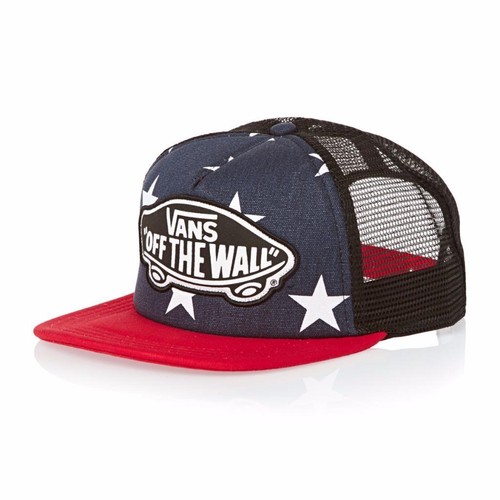 Vans Off The Wall Beach Girl Stars Trucker Damen klassischer Aufnäher Druckknopflasche neu neu mit Etikett - Bild 1 von 3