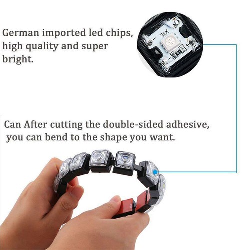 2PCS Marine Boat LED Strip Lights 9LED 12V Navigation Marine Lights For Kayak - Foto 9 di 12