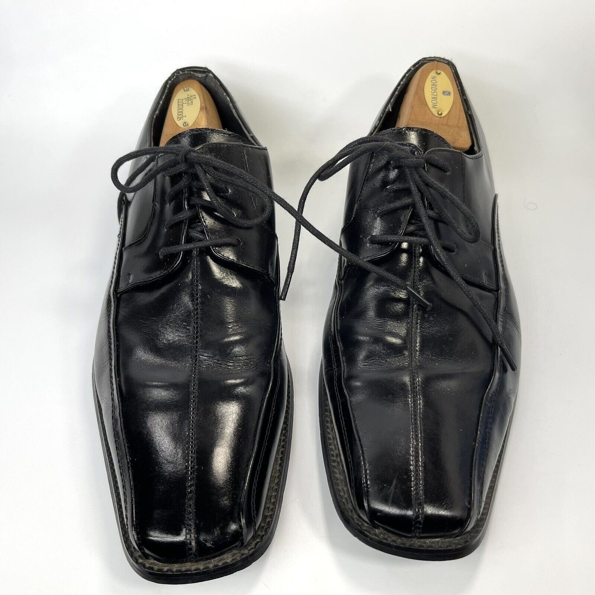 Stacy Adams Mens Black Leather Oxford Lace Up Dress Shoes Sz 