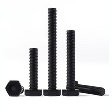 PA66 Nylon Plastic Hexagon Head Screws Bolts M3/M4/M5/M6/M8/M10/M12 Black  