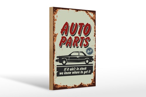 Holzschild Retro 20x30 cm Auto Parts Teile Service Holz Deko Schild wooden sign - Bild 1 von 5