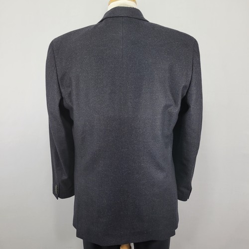 Michael Kors Mens Sport Coat Blazer Charcoal Black Herringbone Wool Cashmere 46L - Picture 10 of 13