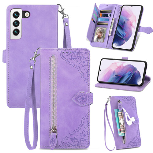 For Samsung S25 S24 FE Ultra S23 Plus S22 S21 Zip Wallet Case Flip Leather Cover - Bild 15 von 20