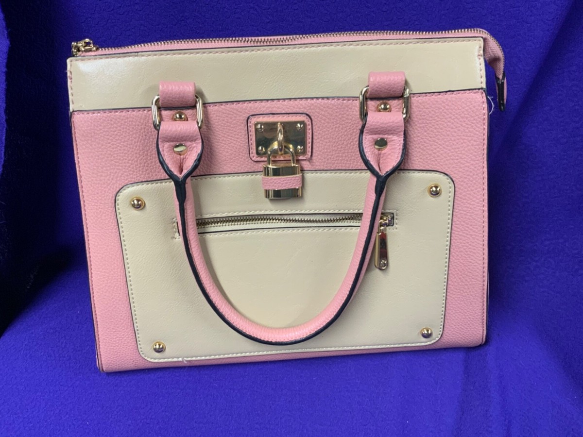 Charming Charlie Faux Leather Shoulder Bag Pink With Lock