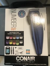 Conair Number Cut 20Pc Home Haircut Electric Hair Clippers Trimmer with Case NEW