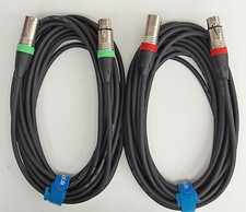 15m microphone cable XLR DMX cable OFC set with 2 pieces each 15m long incl. cable Hook and Loop