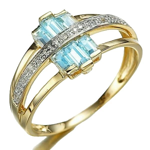 Cocktail Yellow Gold Filled 8 Ring Fashion Rings