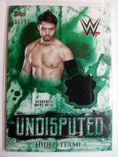 WWE Hideo Itami 2018 Topps Undisputed Green Shirt Relic Card SN 2 of 50