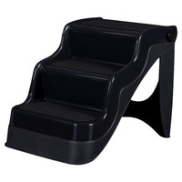 Flamingo Hundetreppe Fola Schwarz, Faltbar, 3 Stufen, Bis 50 Kg, Kunststoff