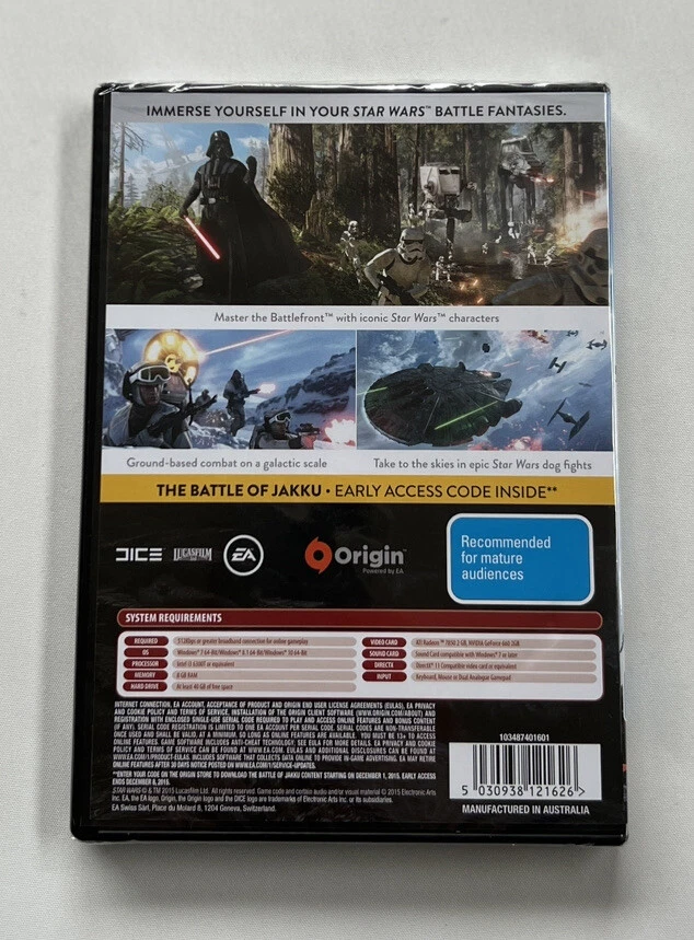 Star Wars Battlefront (PC DVD-Rom Game, 2015) Brand New And Sealed Australia - Image 3 of 4