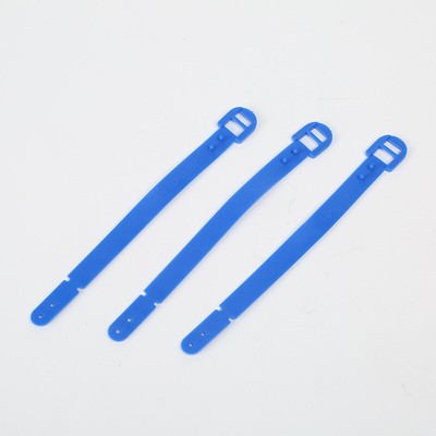 20Pcs Luggage Tag Loop Strap -Post & Notch Buckle for Travel Bag Tags Blue