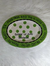 Young's Inc Heart Felt Kitchen Creations "Servin' Up Some Southern"  Platter