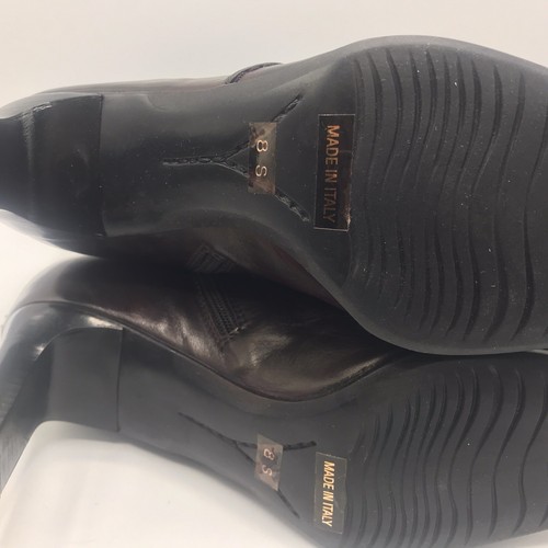 Sesto Meucci Women Dark Tan Italian Ankle Boots US Size 8/S NEW - Picture 7 of 11