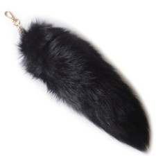 Fluffy and Huge Sunny Fox Tail Fur Cosplay Toy Key Chain Ring Hook Tassels