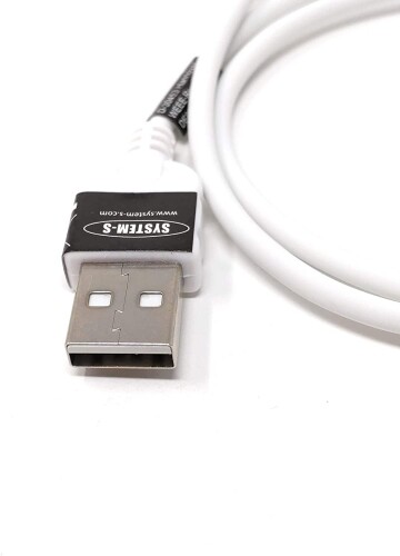 System-S USB A Stecker zu USB 2.0 Micro B Stecker 50cm Kabel 90° Links Gewinkelt - Zdjęcie 3 z 4