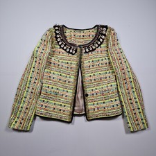 Matthew Williamson Womens Blazer Yellow Size 8 Tweed Jackets