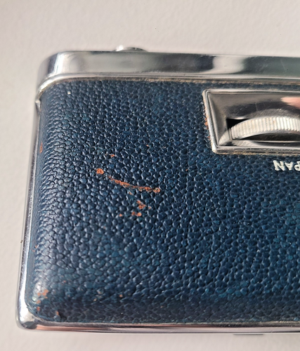 Vintage Pal-F Opera Binoculars Navy Blue Case Silver Frame Japan - Picture 3 of 10