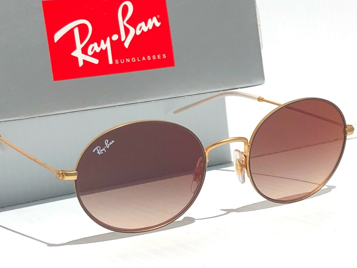NEW Ray Ban BEAT Lennon w Gold Brown Round Gradient Len