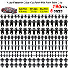 <!--F#f_0-->190PCS Fastener Rivet Clips 6 Sizes Screw Car Auto Trim Body Plastic Push Pin AU<!--F/-->