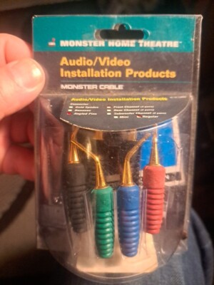 Monster Cable 24K gold speaker cable connectors monster tips 6 pack