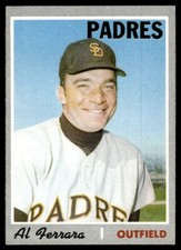 1970 Topps Baseball Card Al Ferrara San Diego Padres #345 EX-MT