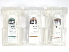 Three 15 ml Liquitex Professional Watercolors Oxide Green, Raw Sienna, Raw Umber
