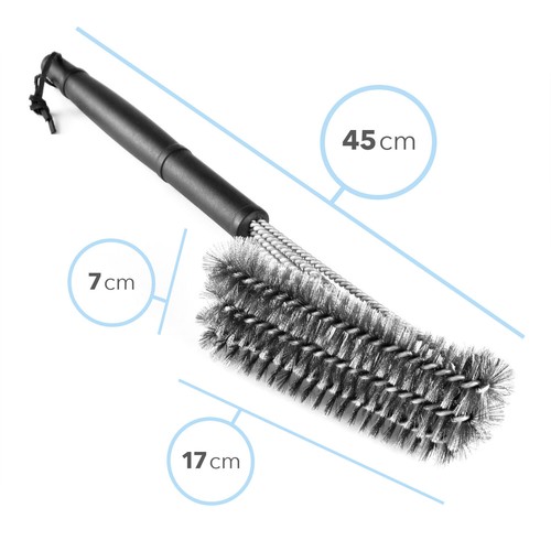 Dimono Edelstahl Profi Grillbürste 3in1 BBQ Grill-Bürste blitzschnelle Reinigung - Bild 3 von 5