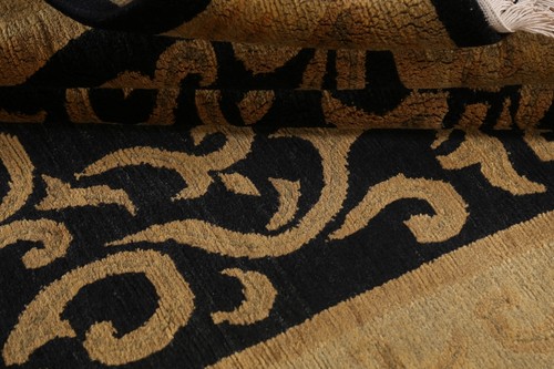 Luxurious Handcrafted Nepalese Rug 6x9 ft Wool Living Room Carpet - Picture 17 of 21