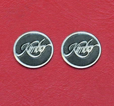 Kimber 1/2" Silver Grip Medallions 1 pair