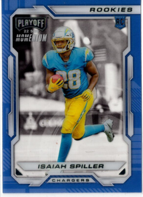 2022 Panini Chronicles Playoff Football Isaiah Spiller No. PMR-16 Chargers