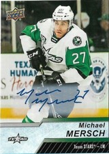 Michael Mersch 2018-19 Upper Deck AHL Auto Autographed SP Card #136