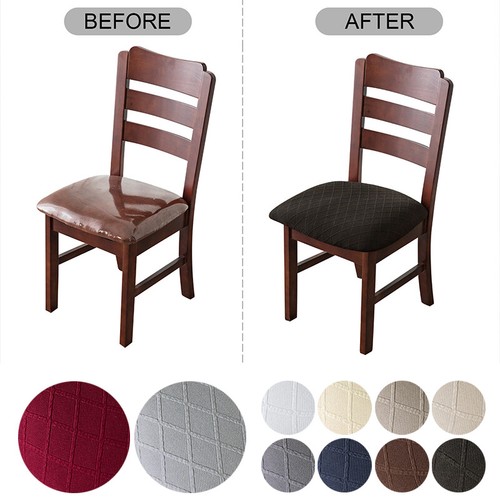 Seat Cushion Diamond Slipcovers Oil-Proof Waterproof Stretch Chair Covers X - Picture 6 of 21