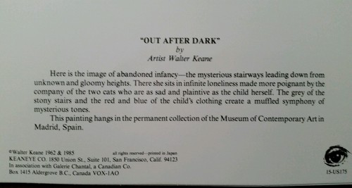 BIG EYES Art Margaret Keane "Out After Dark" 5 x 7 Frame-able Greeting Card - Picture 2 of 5