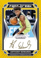 2021 Panini Prizm  Fastbreak Signature Anthony Edwards Panini Dunk Digital Cards