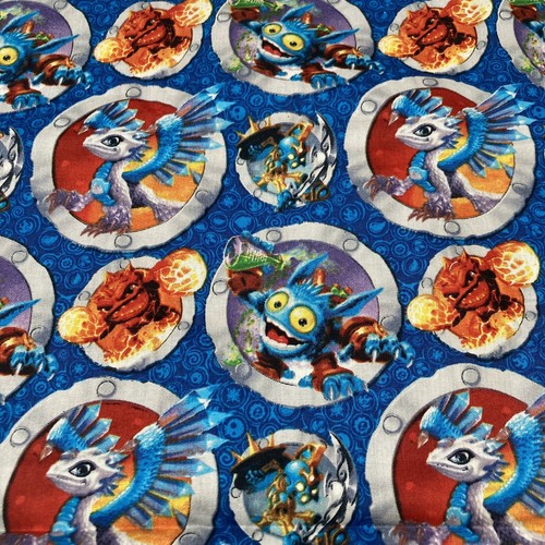 1/2 yd Skylanders Eruptor Chop Chop Pop Fizz Flashwing Activision Cotton Fabric - Picture 2 of 6