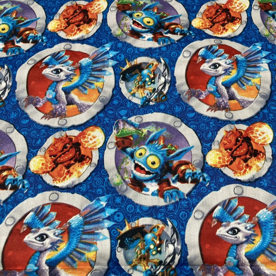 1/2 yd Skylanders Eruptor Chop Chop Pop Fizz Flashwing Activision Cotton Fabric  - Image 2 of 4