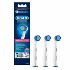 3 ORAL-B Sensitive Clean Gum Care Teeth Replacement Toothbrush Tooth Brush Heads