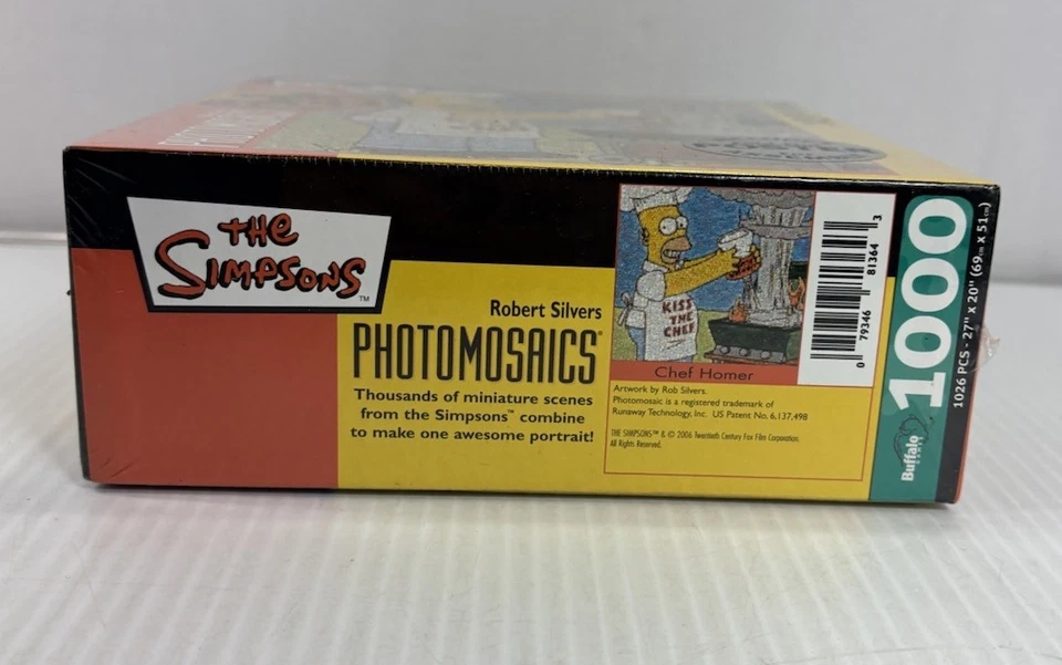 Buffalo Games Photomosaics The Simpsons "Chef Homer" 1000 Piece Puzzle W/ Poster - Image 4 of 4