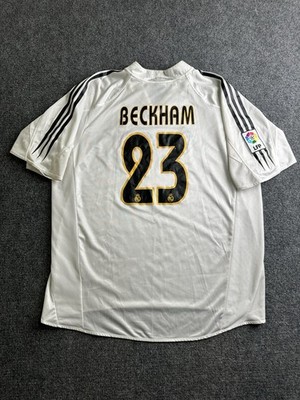 Mens Adidas Real Madrid David Beckham #23 Home Jersey 2004-05, Size XL