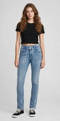 Size M Acne Studios Jeans - Light Blue Wash, High-Waisted Triple-Button Closure