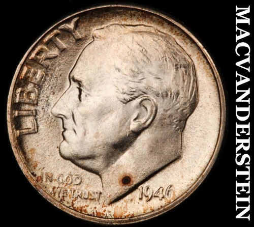 1946-D Silver Roosevelt Dime-Choice Gem Brilliant Unc Lustrous No Reserve #i4511